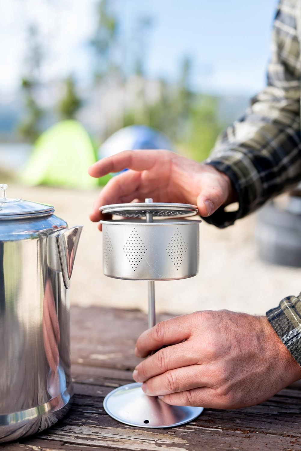 Stansport Camper'S Percolator Coffee Pot 9 Cups (277) Silver image number 2