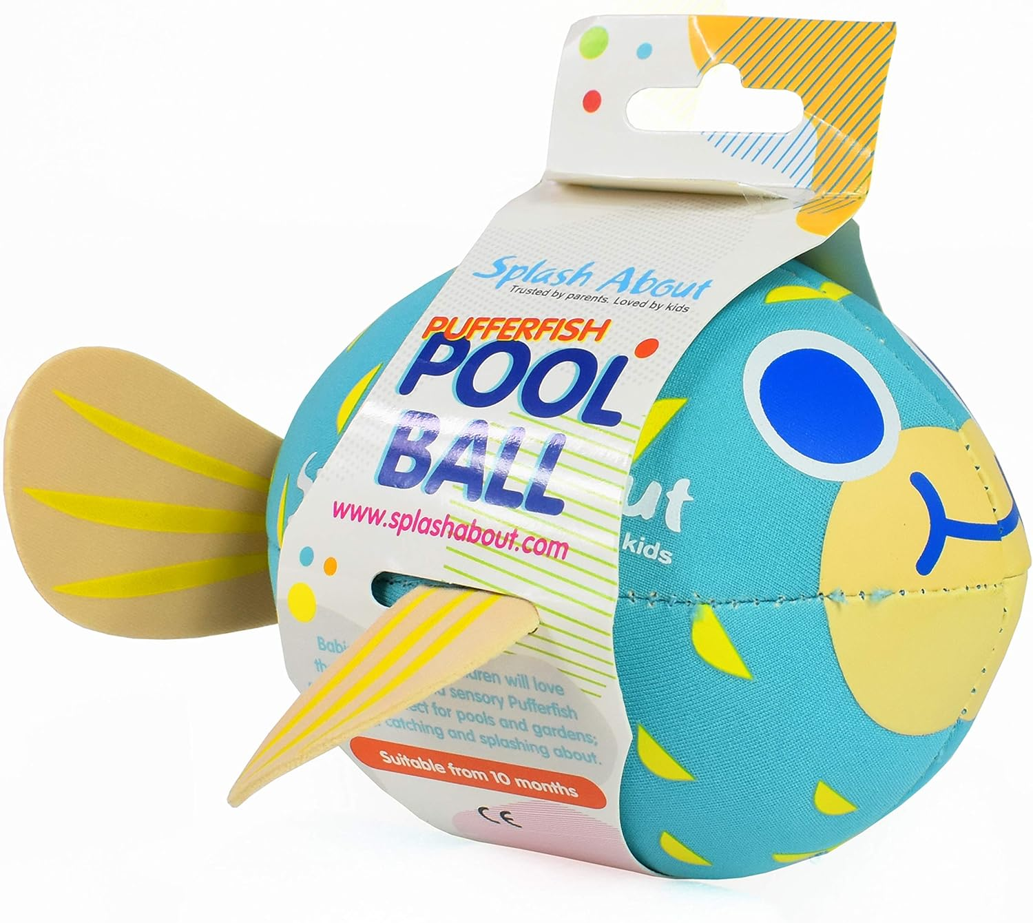 Splash about Baby Neoprene Pufferfish Ball - Blue image number 5