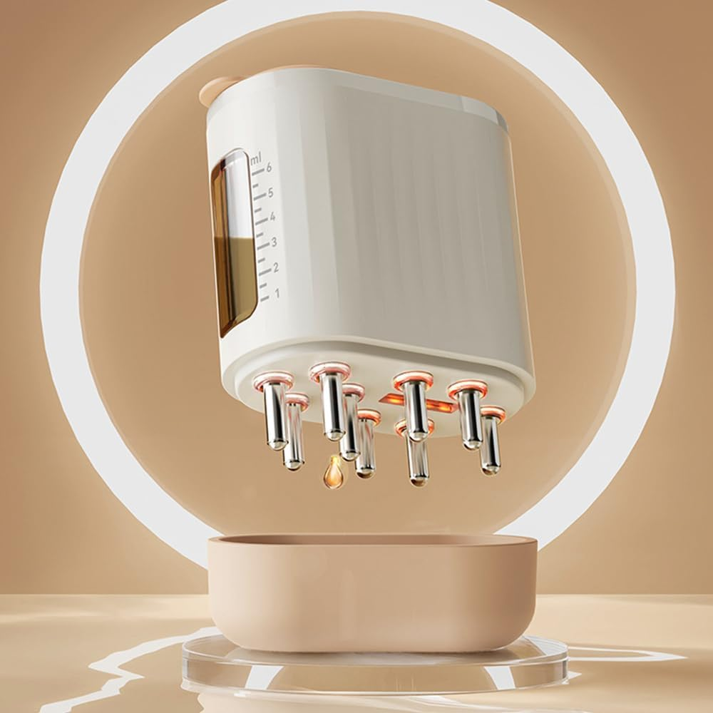 Namvo Electric Scalp Massage Brush and Applicator Bottle for Hair 2 in 1 Head Massage Brush for Hair Growth Scalp Massager for Hair Treatment Medicine Essential Oil Serum image number 3