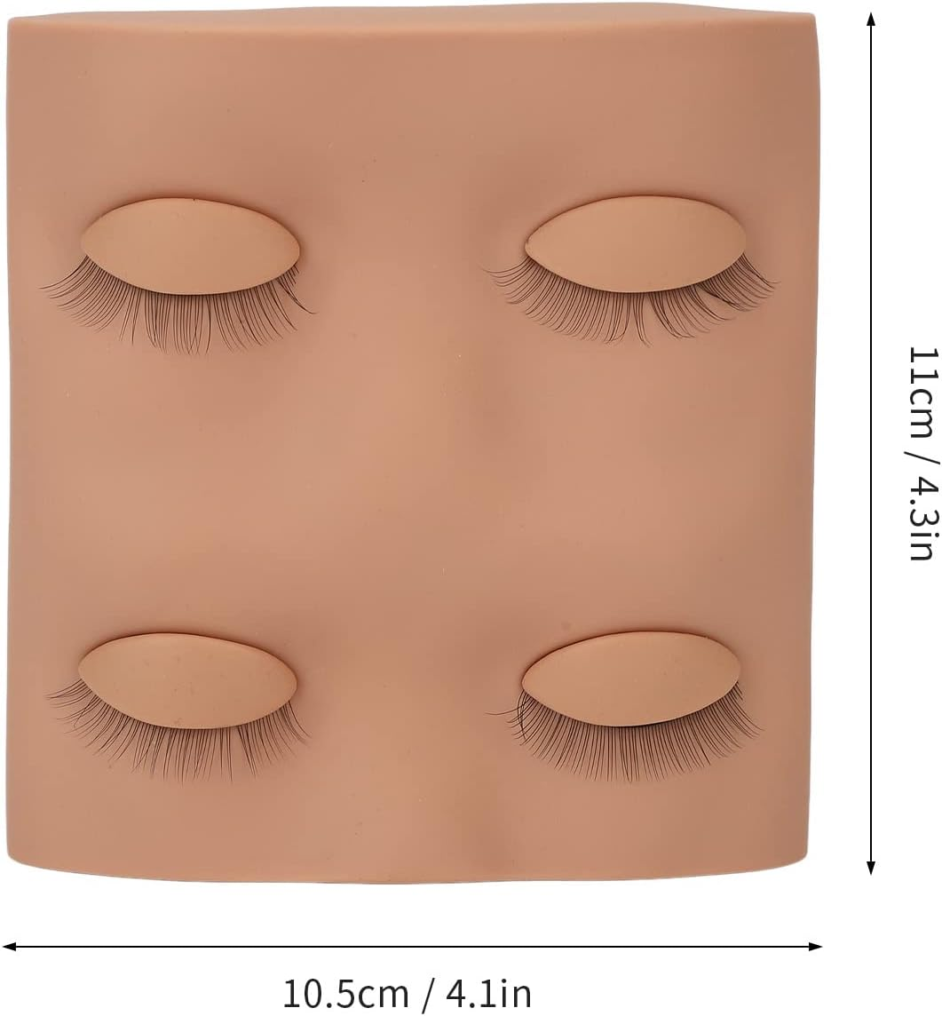 False Eyelashes Extension Practice Mannequin, Small Realistic 3D Simulated Makeup Training Head Model Detachable for Display for Beginners (Fleshcolor) image number 6