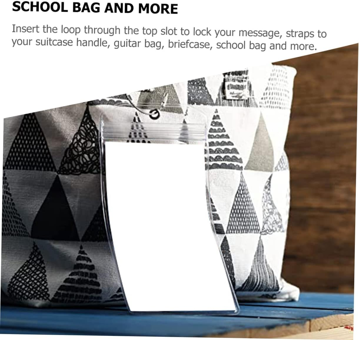 SEWOART 6Pcs PVC Luggage Tags Name Id Card Travel-Friendly Suitcase Labels for Easy Identification Compact for Backpacks Suitcases image number 4