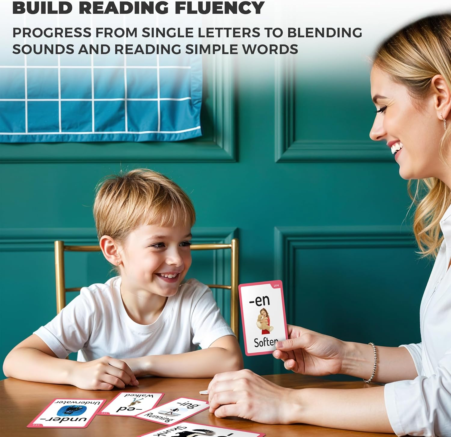 QUOKKA 1000+ Phonics Words Flash Cards for Kids Ages 4-8 I 20 Phonic Stages I 260 Card Games for Kids Ages 3-5 and 6-8 | Learn to Read Games & Phonics Manipulatives for Complete Phonemic Awareness image number 3