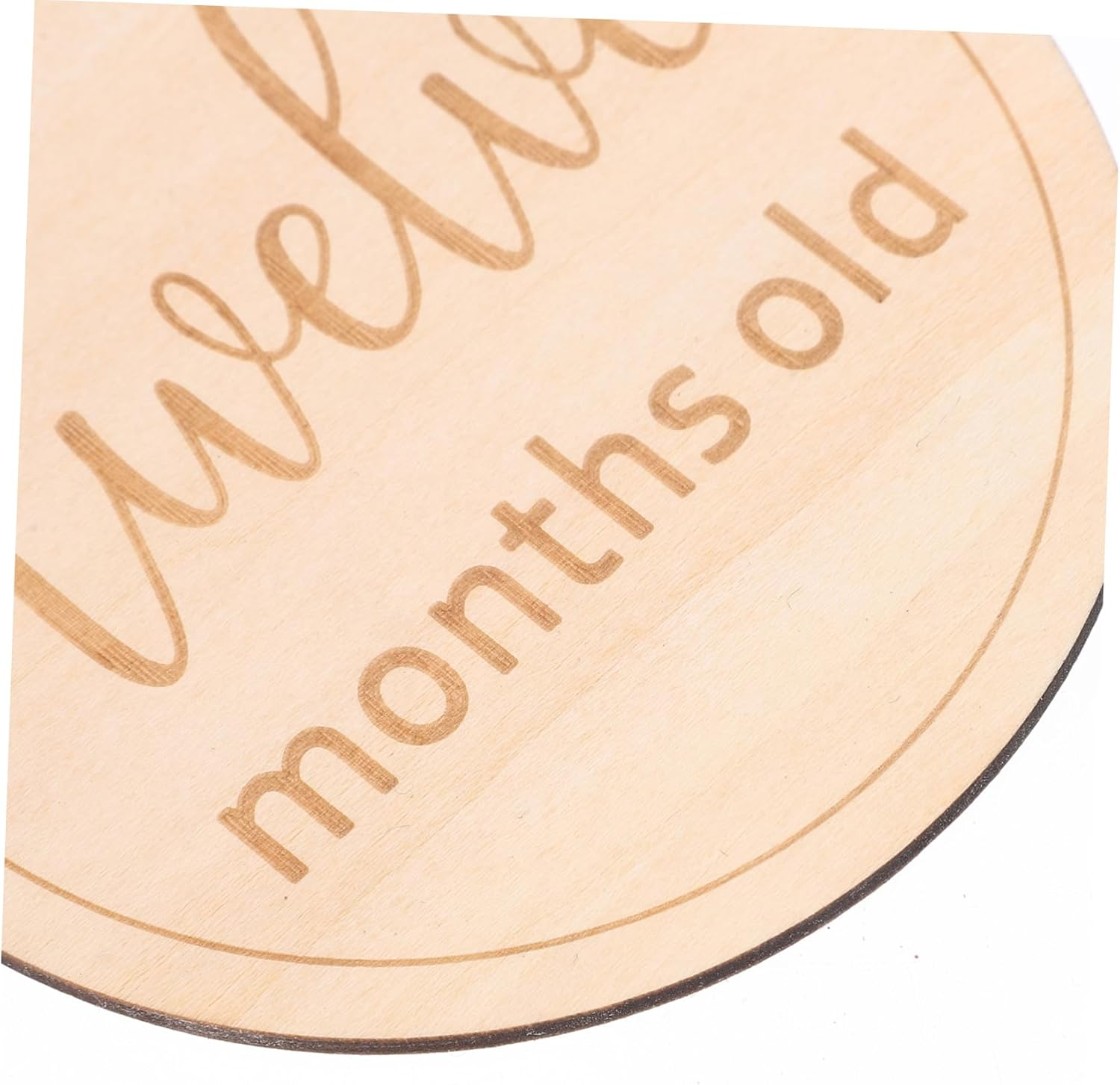 Minkissy 12Pcs Wooden Monthly Milestone Cards round Milestone Discs for Newborns for Photoshoots image number 4