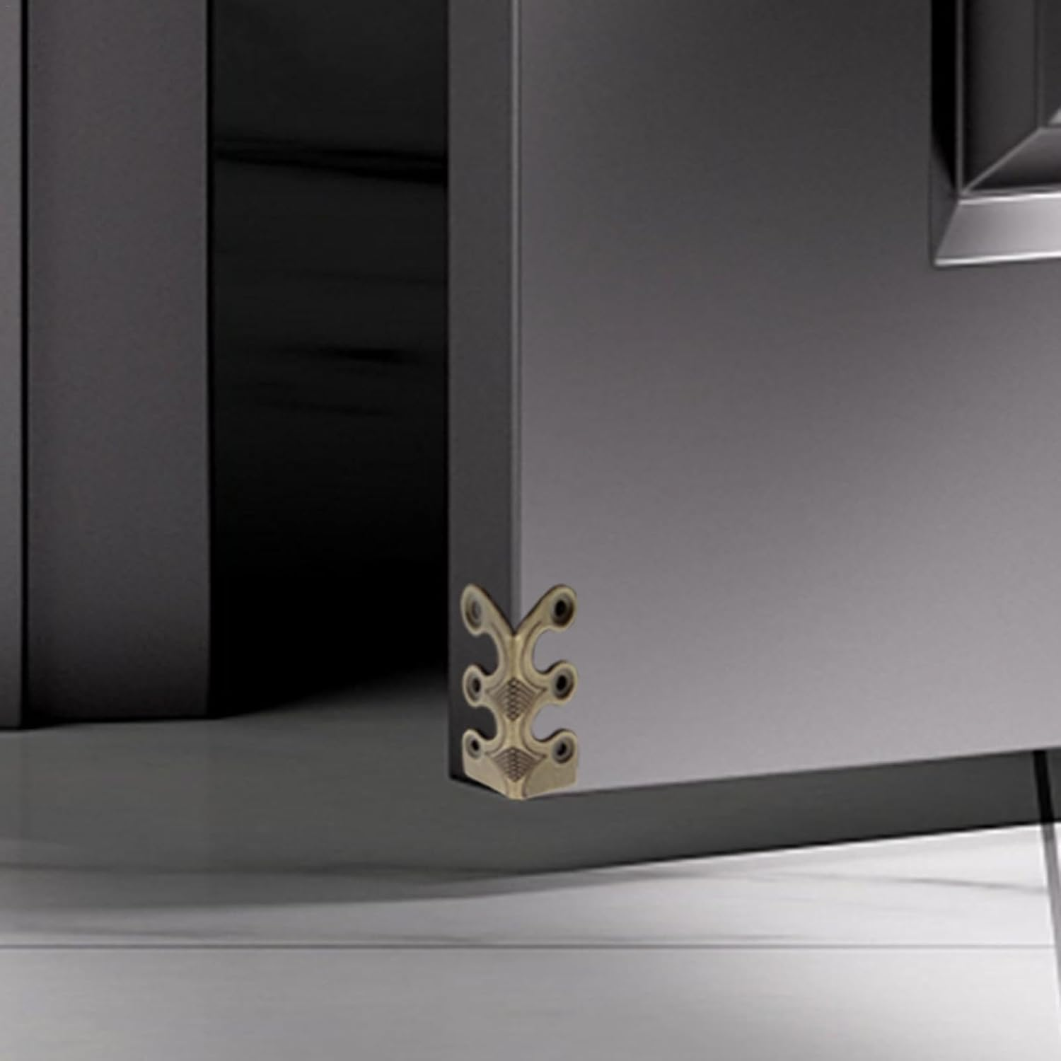 Brass Corner Protectors, Antique Trim Edge Corner Protectors, Edge Safety Guard Protectors, Elegant Brass Skirting Corner Vanities, Skirting Boards, Tables (Bronze, 4PCS) image number 4