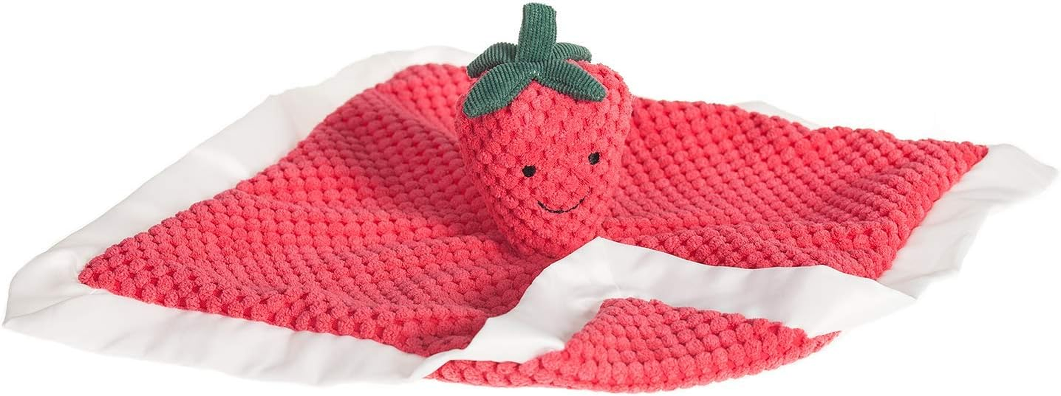 Apricot Lamb Strawberry Blanket Soft Loveys for Baby Boy and Girl,13 Inches image number 6