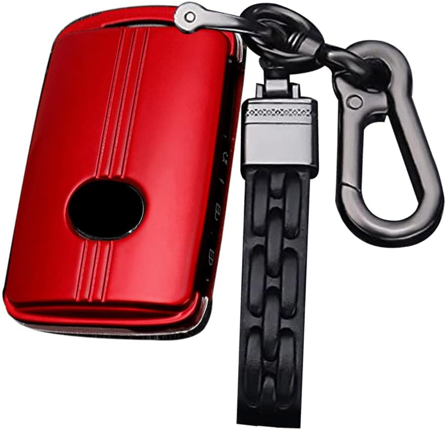 Ontto Car Key Case Cover Keyring Fit for Mazda 3 Alexa Mazda 3 CX-30 CX-5 CX-9 Mazda 3 Sedan 2019 2020 ABS Key Box Keychain Key Shell Key Holder Accessories Protector 2/3/4 Button Carbon Black image number 4