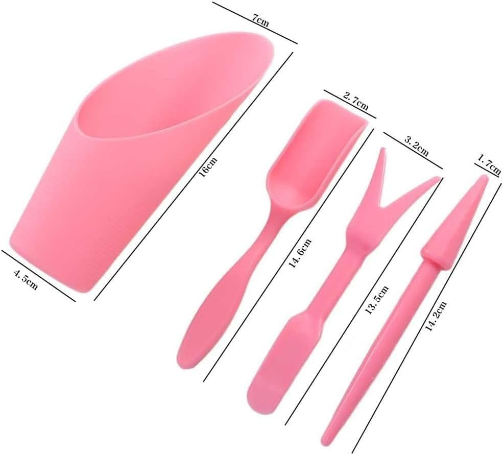Garden Succulent Soil Scoop Set, 4Pcs Plastic Transplanting Shovel Scoop for Plant Care,Plastic Mini Garden Plant Care Shovel Hand Tools,Transplanting Succulent Cultivation Digging Scoops image number 5