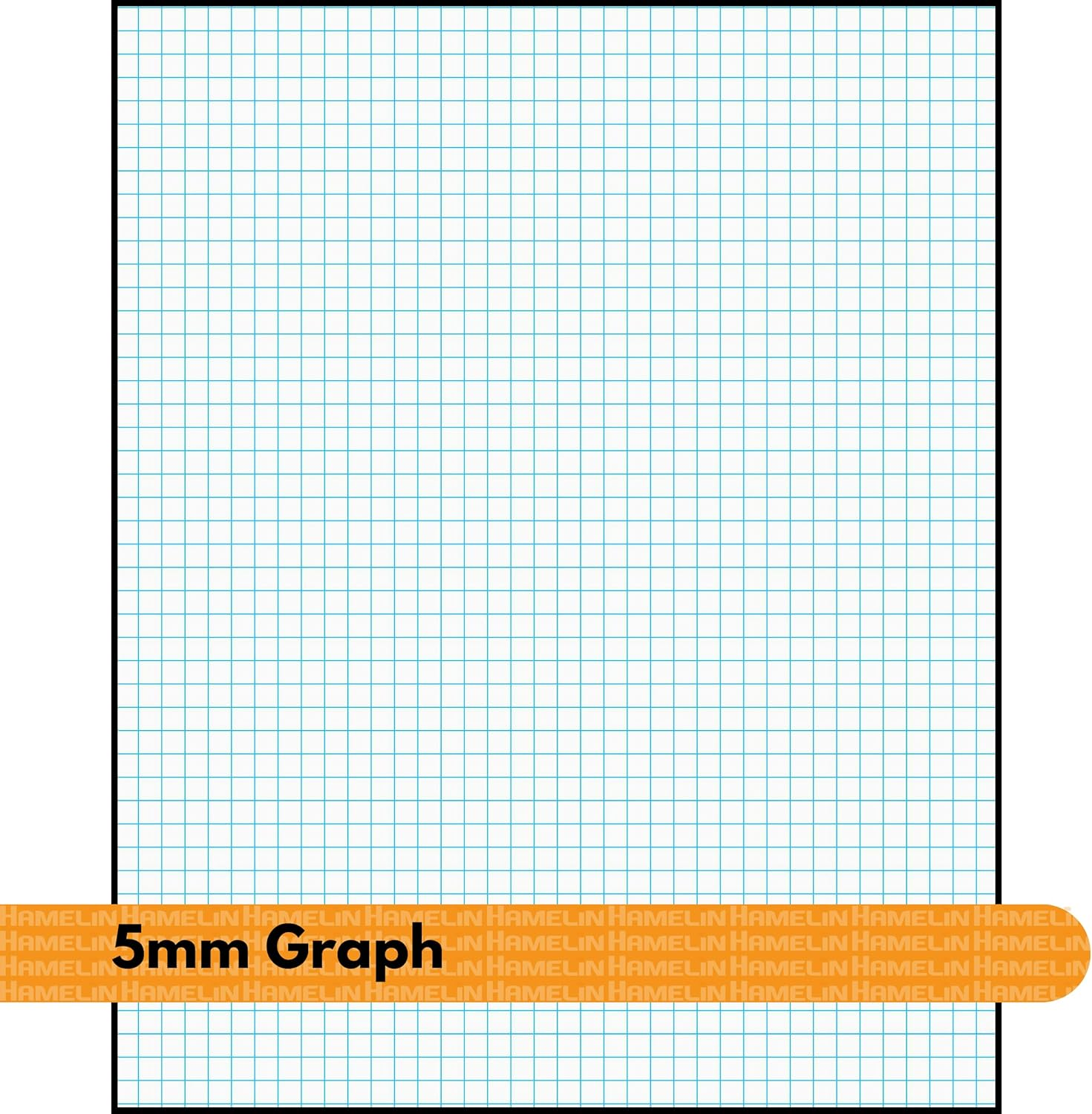 Quill A4 Graph Pad, 5Mm Grid, 70Gsm, 25 Sheets, White