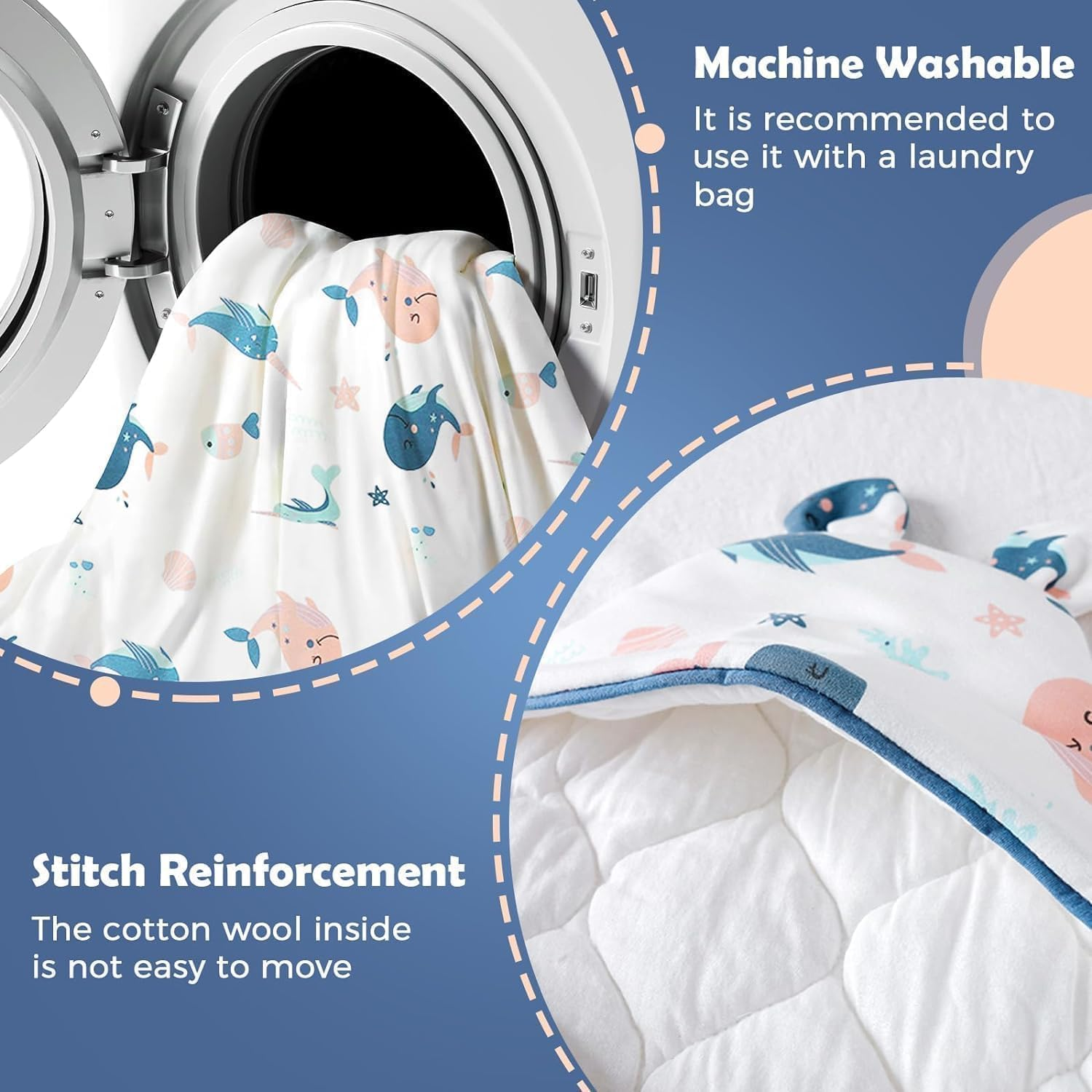 Baby Hooded Swaddle, Soft Baby Swaddle Wrap, Sleeping Sack for Newborn, 100% Breathable Cotton Baby Wrap Blanket for Boys and Girls, Sleep Bag for 0-6 Months image number 5