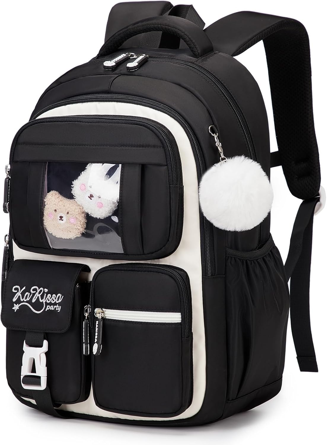 PIG PIG GIRL Kids Backpack for Girls - School Bags for Middle School Students - Book Bag for Elementary Primary School