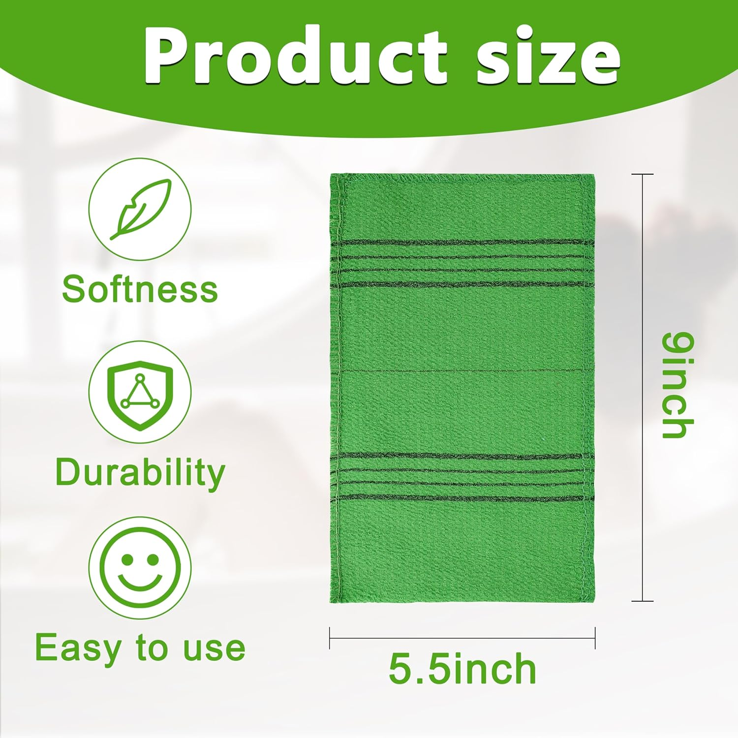 15 Pcs Korean Exfoliating Mitt, 9*5.5 in Gentle Exfoliating Korean Scrub Mitt, Large Korean Washcloth Exfoliating, Colorful Korean Body Scrubber for Cleaning Skin, Reducing Dirt and Grease (5 Colors) image number 3