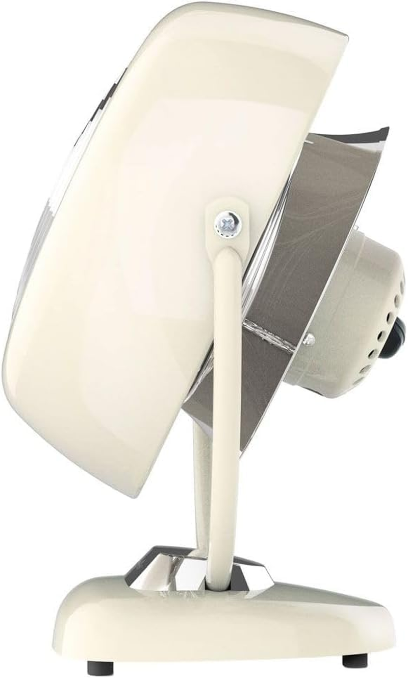 Vornado VFAN Vintage Whole Room Air Circulator &ndash; Metal Retro Design &ndash; Vintage White &ndash; 3 Speeds Dial Control &ndash; Adjustable Tilt Head &ndash; Powerful Vortex Airflow for Bedrooms, Living Rooms & Offices image number 4