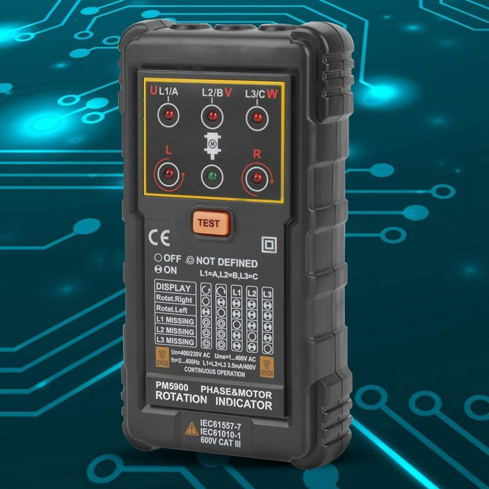Viagasafamido 3 Phase Sequence Presence Rotation Tester Indicator Detector Meter with LED and Buzzer image number 4