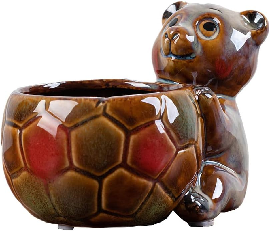 WAIT FLY Cute Animal Ceramic Flower Pot Succulent Planter-Bird