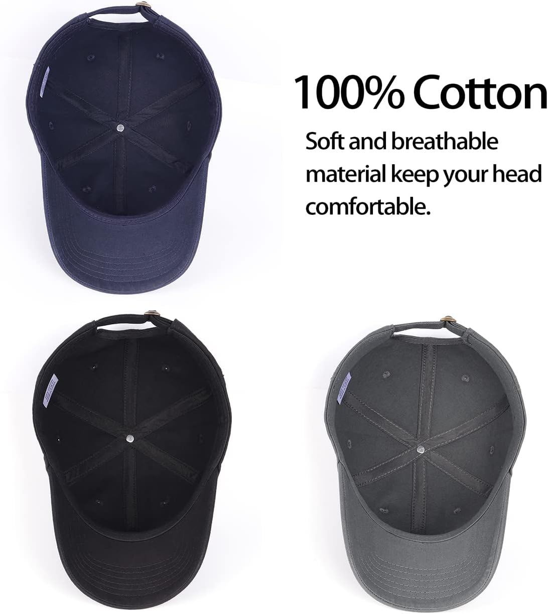 Zylioo Oversize XXL Baseball Caps,Adjustable Dad Caps for Big Heads 22"-25.5",Extra Large Low Profile Golf Hats image number 4