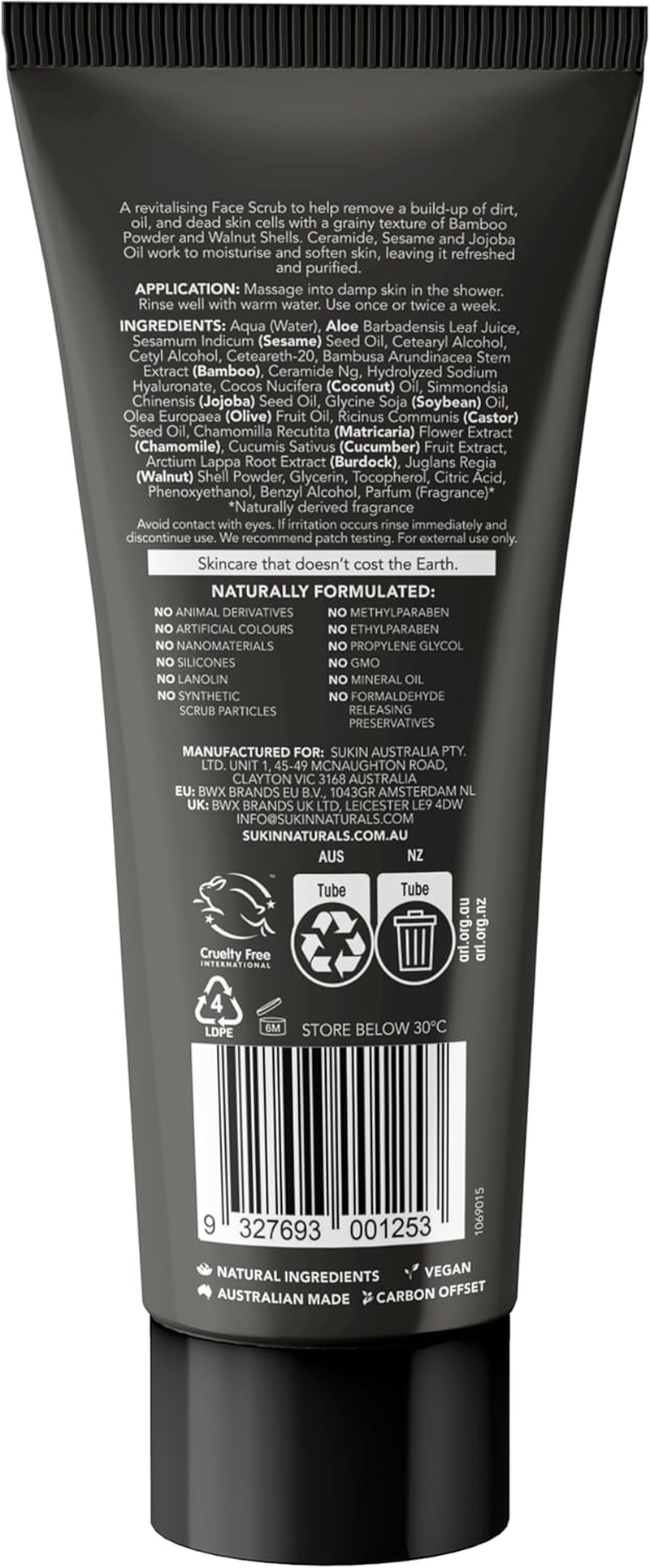 Sukin Men'S Face Scrub 125 Ml image number 3