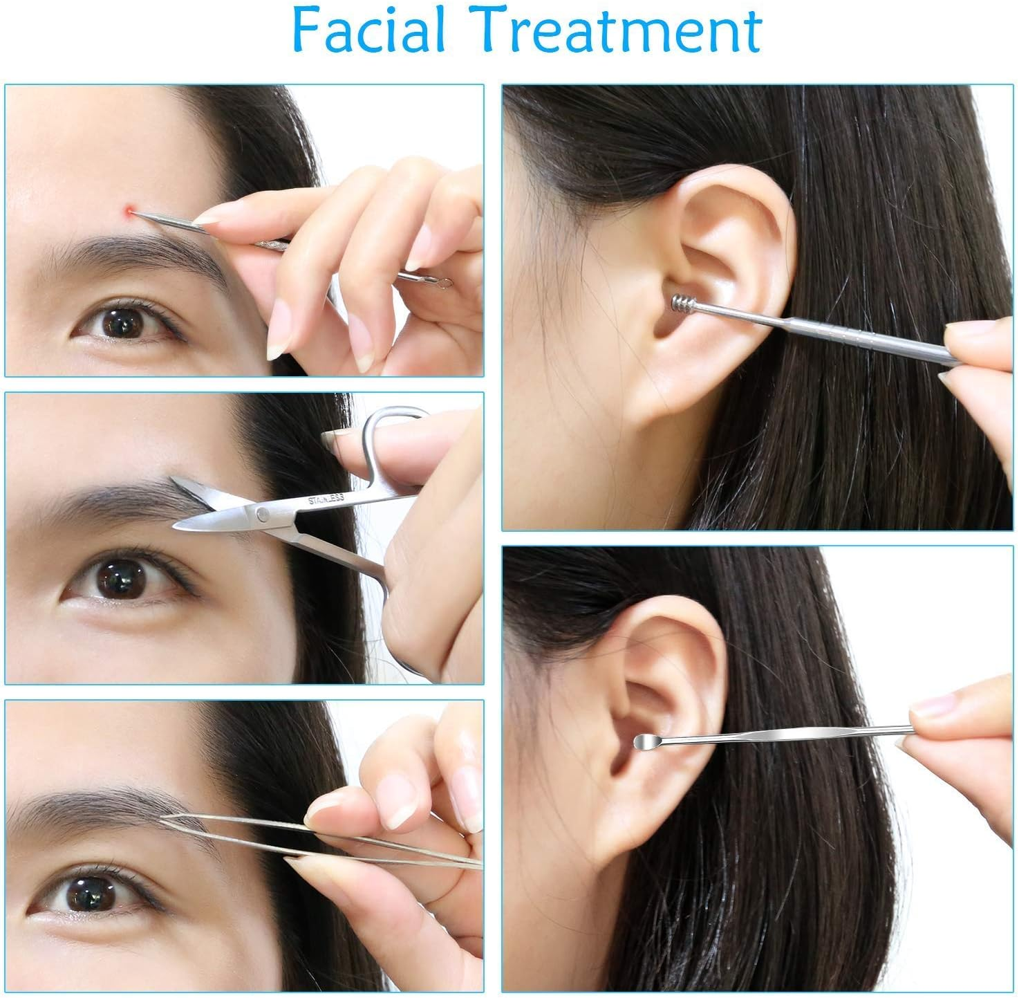 Sieeck Manicure Set,Pedicure Kit Nail Kit-19 in 1,Stainless Steel Manicure Kit,Professional Grooming Kits with Luxurious PU Leather Case for Women Men Friends Parents image number 4