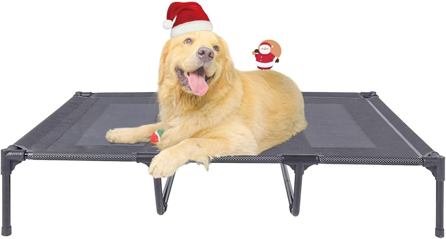 SUDDUS Elevated Dog Bed - Waterproof, Portable, Raised off Floor - Easy Clean for Indoor or Outdoor Use - Medium, Red