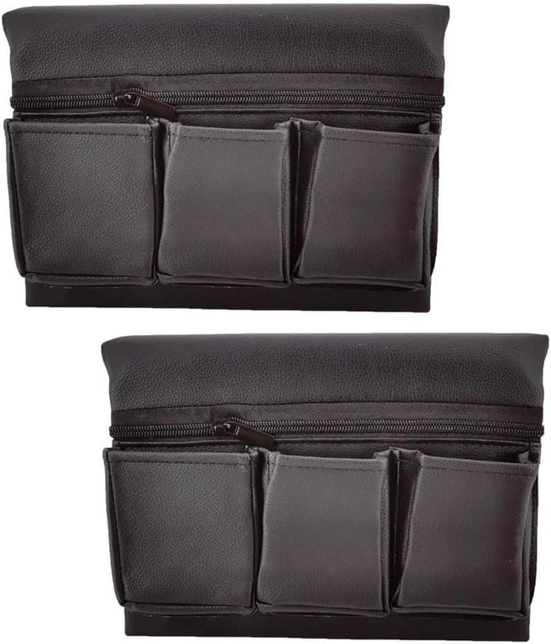 Car Door Side Storage Pocket,Granmagazz 2 Pcs Car Door Window Armrest, Leather Window Armrest Bag Car Door Window Armrest Pad Universal Interior, Black image number 3