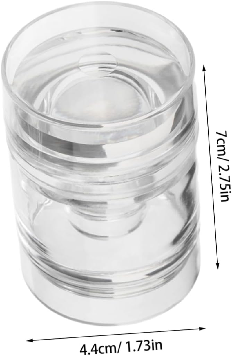 NOLITOY 2Pcs Transparent French Tip Nail Stamper for Nails Clear Silicone Stamping Jelly with Soft Printer for DIY Salon Home Use