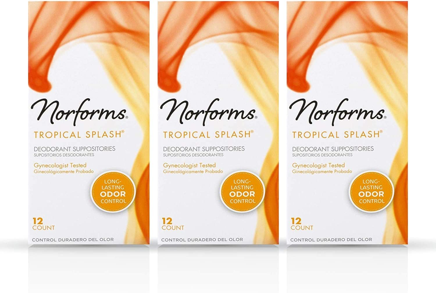 Norforms Feminine Deodorant Suppositories | Long Lasting Odor Control | Island Escape | 12 Count | Pack of 3 image number 3