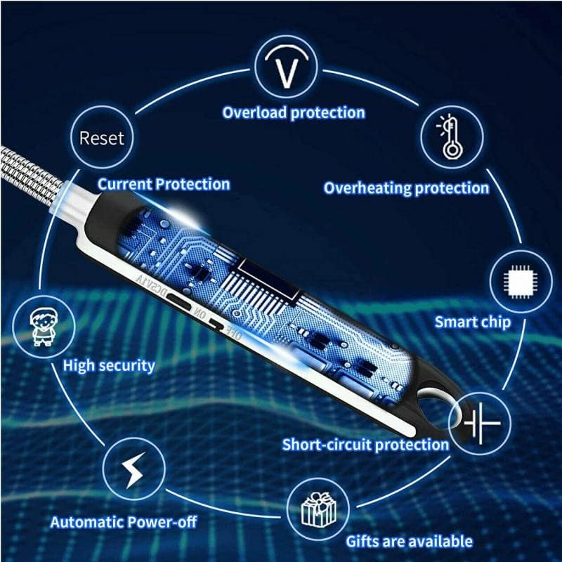 Rechargeable Electric Flameless USB Lighter: Versatile BBQ, Cooking, Kitchen, Candle Lighter with Windproof Design, 360&deg; Rotatable Flexible Neck - Black, Silver, Red Options Available - Ice Black image number 5