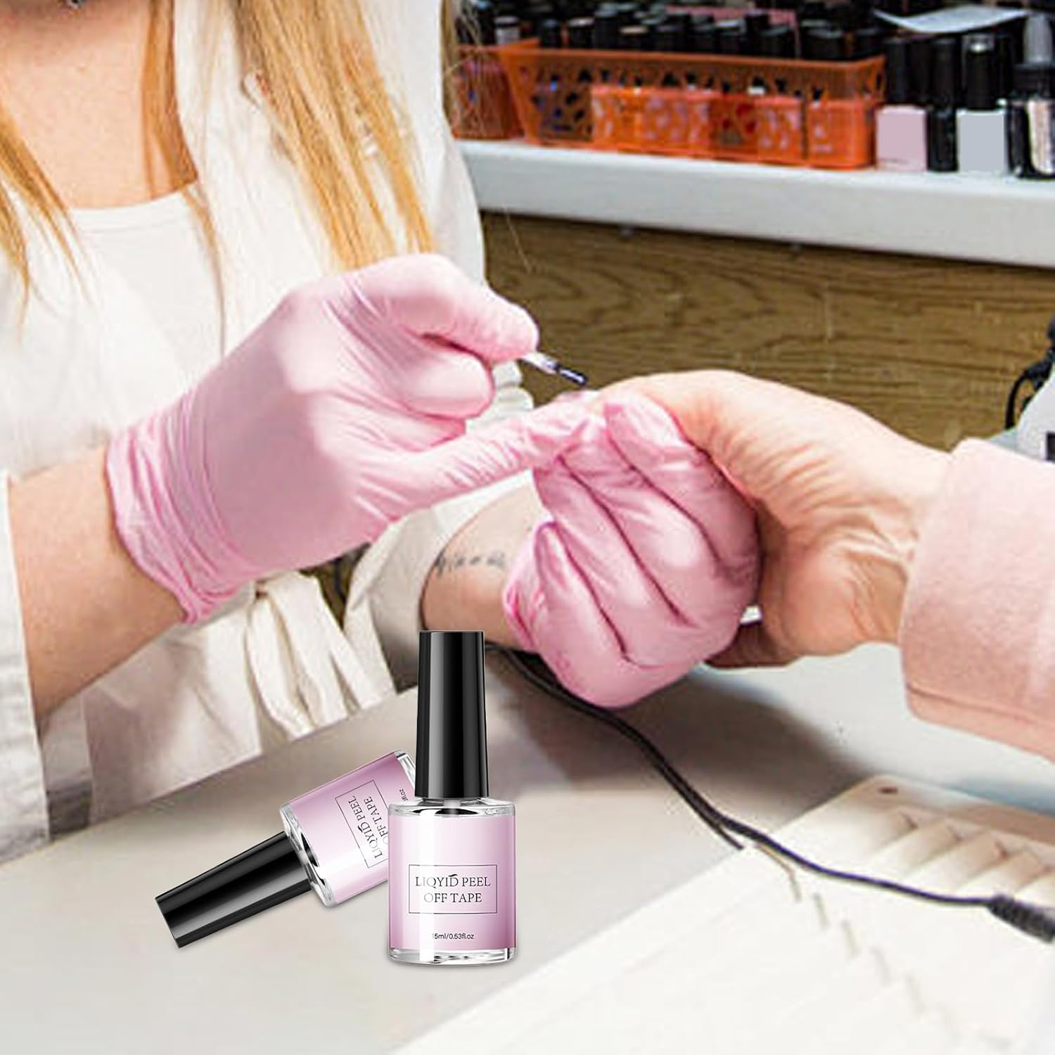 Peel off Gel Nail Polish - Gel Peel off Base Coat - 15Ml Manicure Arts for Beauty Home Salon Daily Personal Wedding Easy Application and Removal image number 1