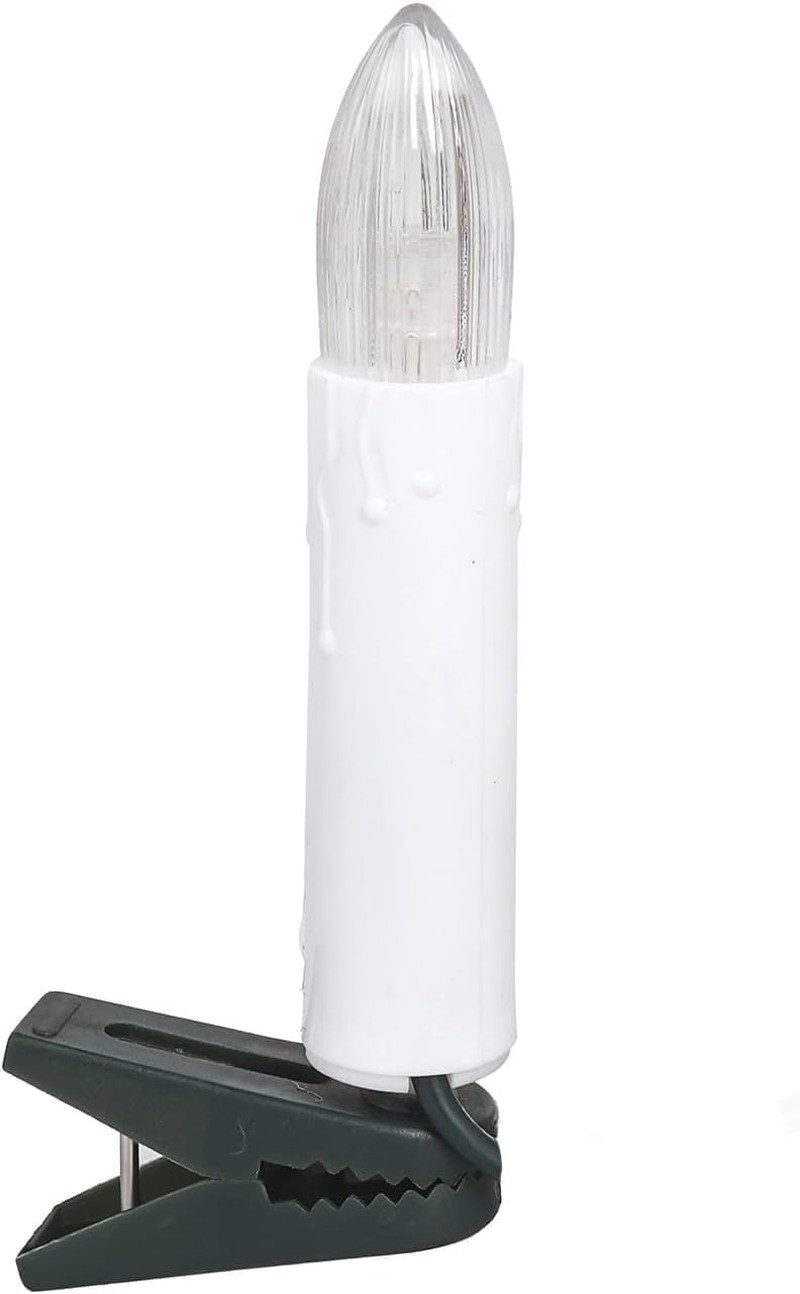 Holdonelight LED Christmas Tree Candles with Clips, 40 Leds, Warm White, 8 Modes, USB Timer, Dimmable, Indoor and Outdoor Use (40 Leds, 13 M Long, Warm White)