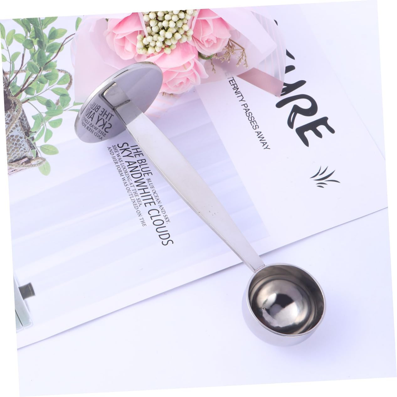 COLLBATH Stainless Steel Espresso Tamper Spoon Measuring Tamping Scoop Dual-Function Coffee Tool for Ground Coffee Tea Cocoa Compact Accessory image number 5