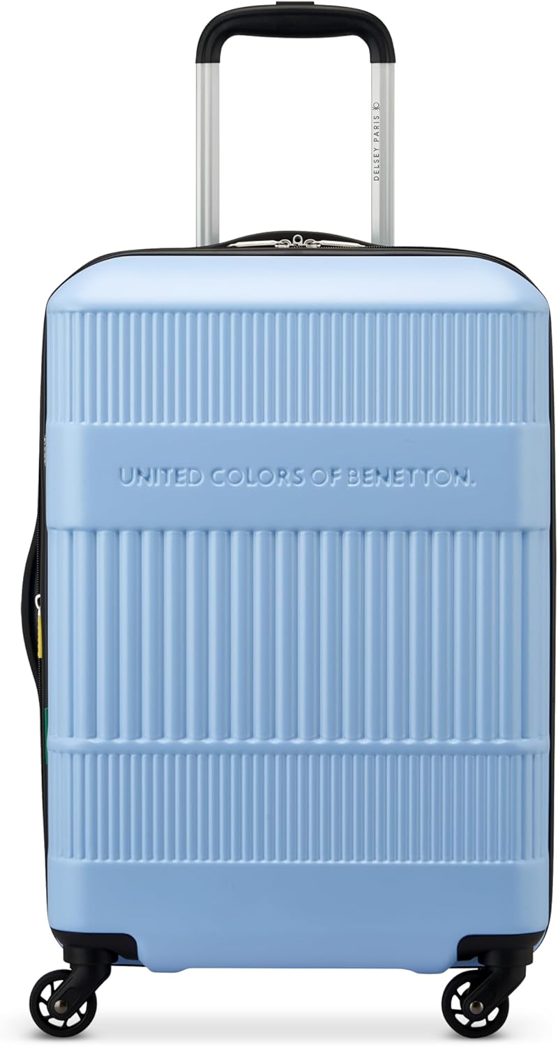 United Colors of Benetton Ribbed Hardside Expandable Luggage with Spinner Wheels