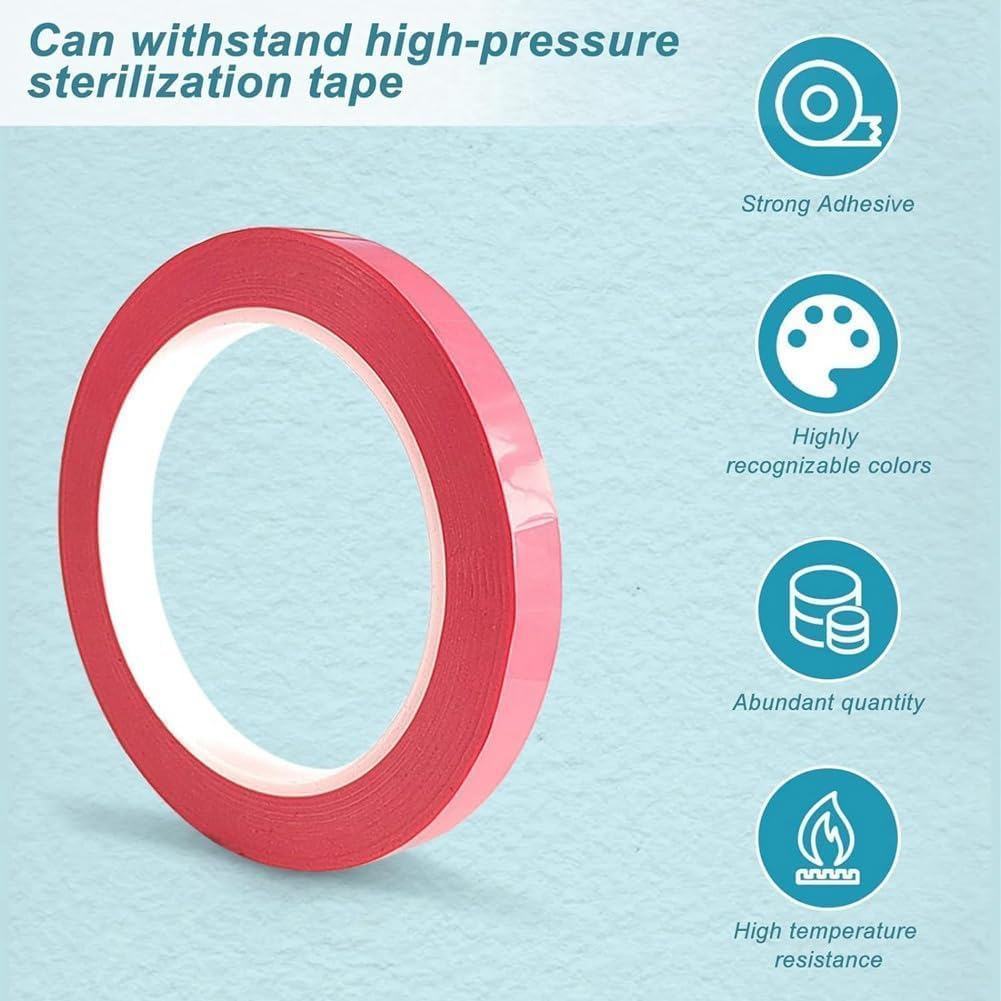 16 Rolls of Autoclave Tape Masking Tape for Instruments Identification, 216 Ft/L X 0.4 In/W Colors Autoclave Tape image number 5