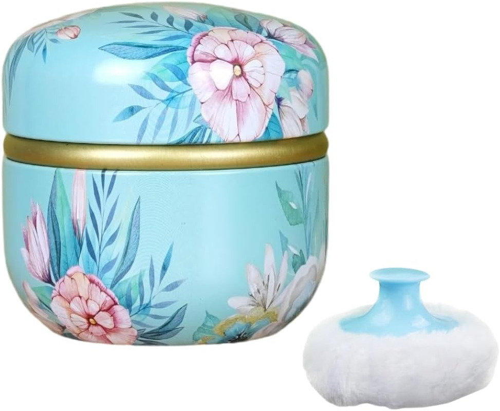 Empty Loose Powder Container with Lid, Portable Cosmetic Makeup Case, Travel Size