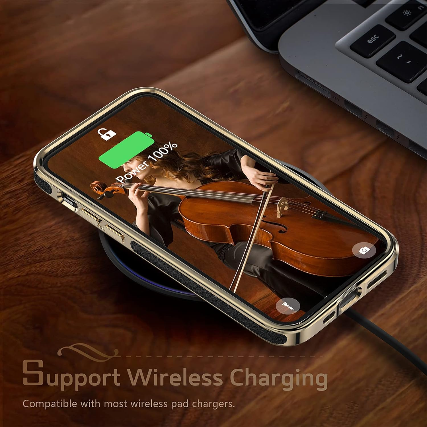 LOHASIC Designed for Iphone 13 Pro Leather Case, Luxury Business Classic Non Slip Soft Grip Full Body Protective Men Phone Cases Cover Compatible with Iphone 13 Pro 5G 6.1 Inch - Black Gold