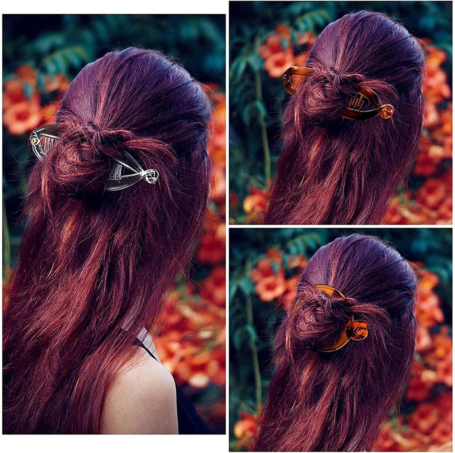 WUDQIJI Banana Hair Clips Banana Clips 12 Pieces Banana Clips Fish Hair Clips Ponytail Hair Holder Banana Fish Tail Hair Clip Wire Combs Comb Clips 4 Styles for Women image number 3