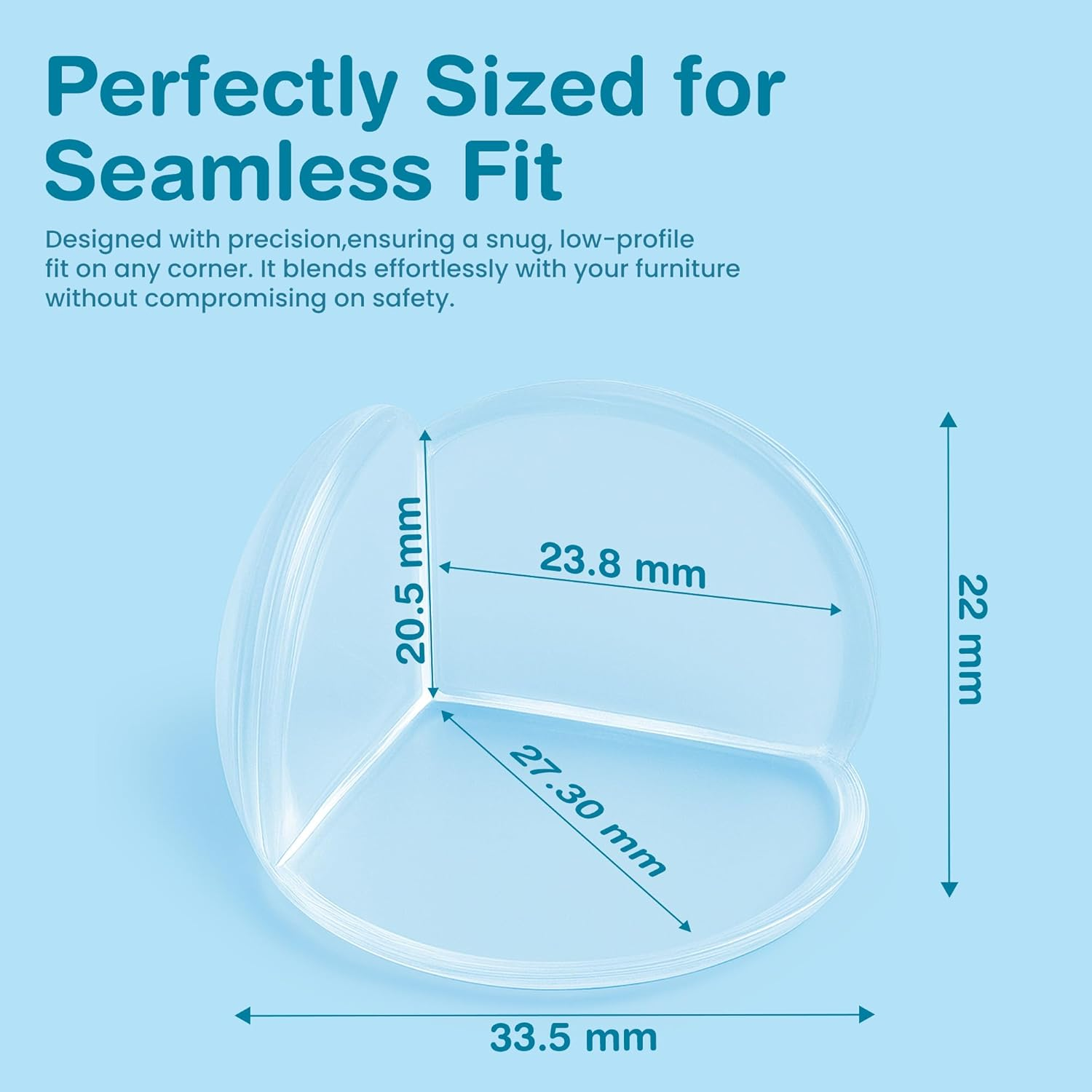 Corner Protector for Baby, Pack of 15 Clear & Transparent Edge Guards for Baby Proofing, Safety Furniture Corner Protectors for Furniture to Prevent Injuries (Ball Shaped) image number 2