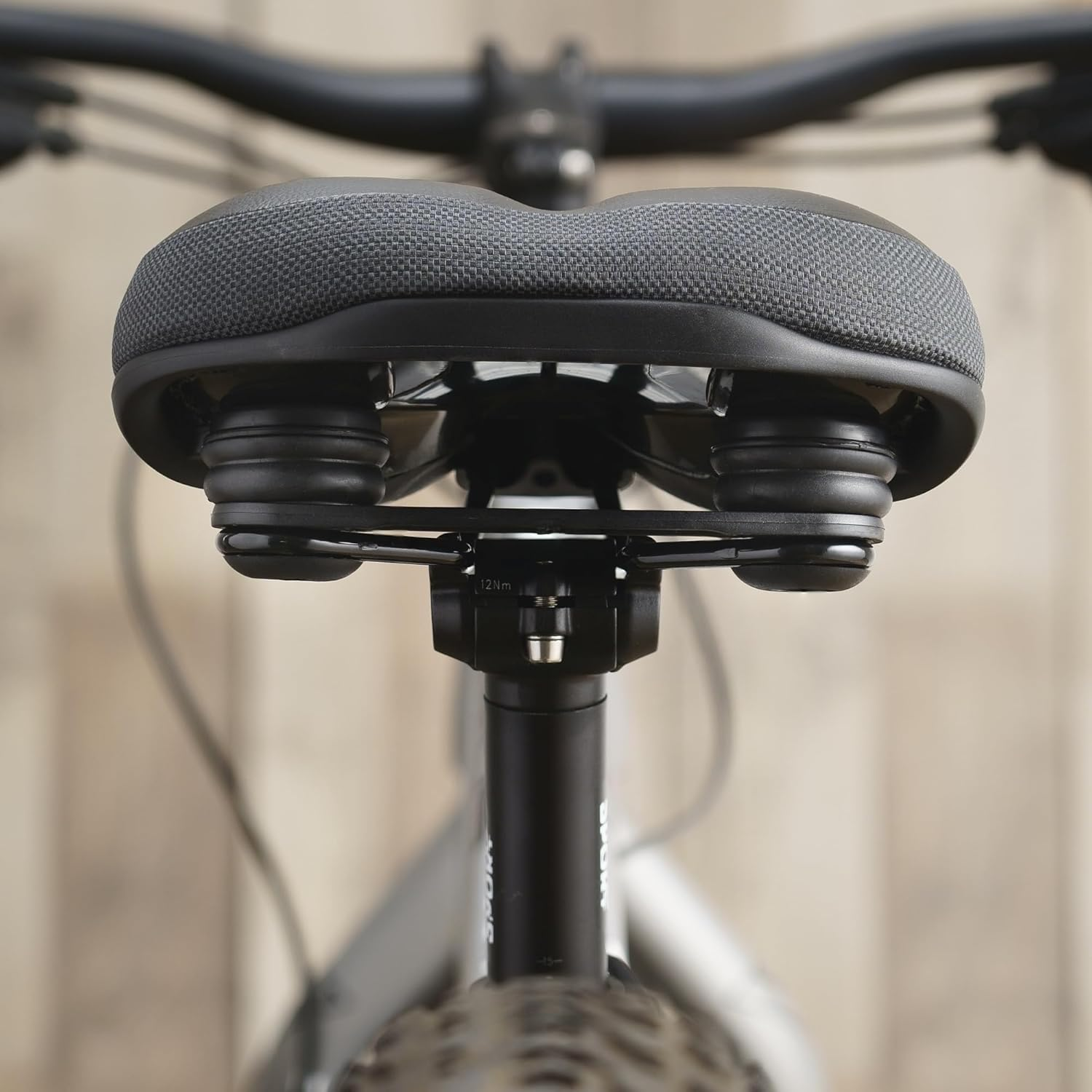 Venzo Bicycle Saddle Wide Seat - Size 26Cm X 22Cm - Compatible with Indoor Stationary Exercise Bikes Peloton, Beach Cruiser - Comfort for Men & Women - Big Large Cushioned Soft Comfortable Padded