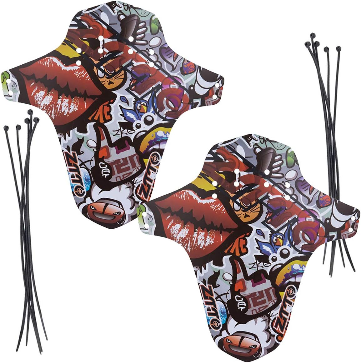 Farbetter Bike Fender, MTB Mud Guard Front and Rear Compatible Bicycle Mud Guard Set Downhill Mountain Bike Mudguard Fits 26, 27.5, 27.5+, 29 Inch Bicycle