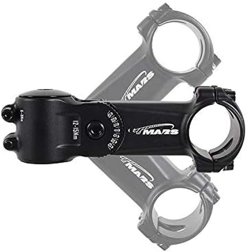 Cyclingdeal MTB Stem 31.8 100Mm 0-45 Degree Adjustable Bike Stem Mountain Bike Stem Short Handlebar Stem for Bicycle, Road Bike, MTB, BMX, Cycling (Aluminum Alloy, Lightweight, Black) image number 3