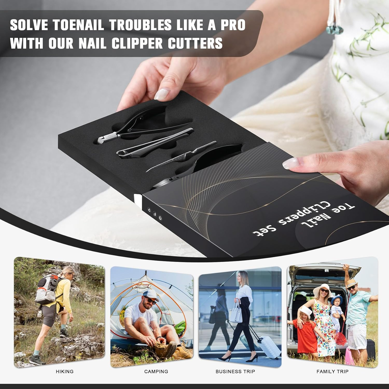 FERYES Ultimate Toenail Clippers for Seniors Thick Toenails, Premium Stainless Steel Nail Clippers for Nails 5Pcs&ndash; Ideal for Men, Women image number 5