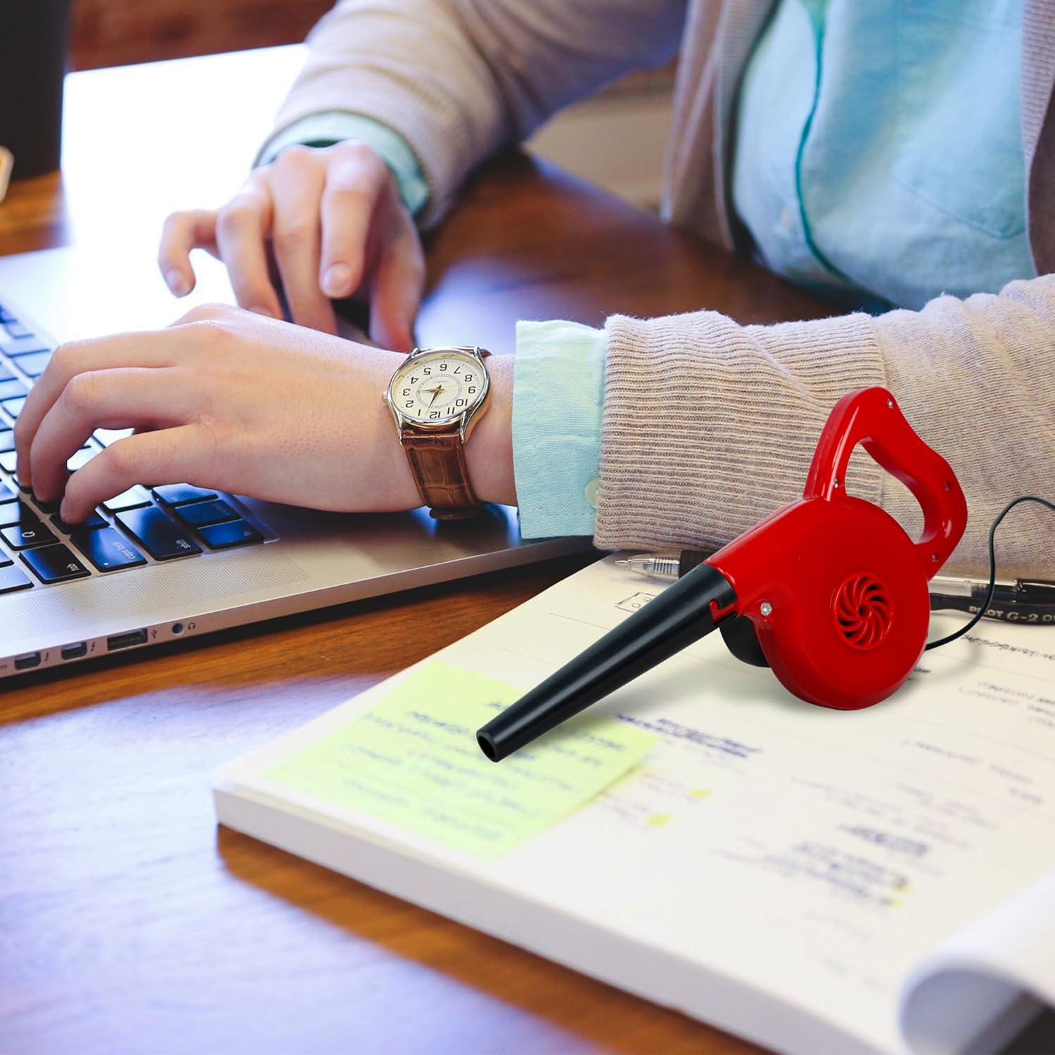 YOBRO Mighty Mini Blower,Fluid Art Tiny Simulated Blower,Real Working Blower,Usb Powered,Wonderfully for Acrylic Paint Blowing & Alcohol Ink Art image number 5
