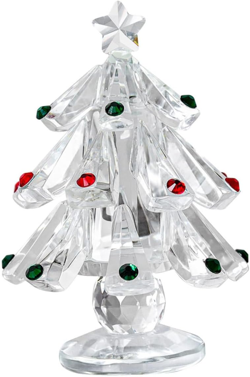 Christmas Tree Ornaments Snowman Bell Glass Decorative Figurine for Desktop Home Office Christmas Party Supplies image number 2