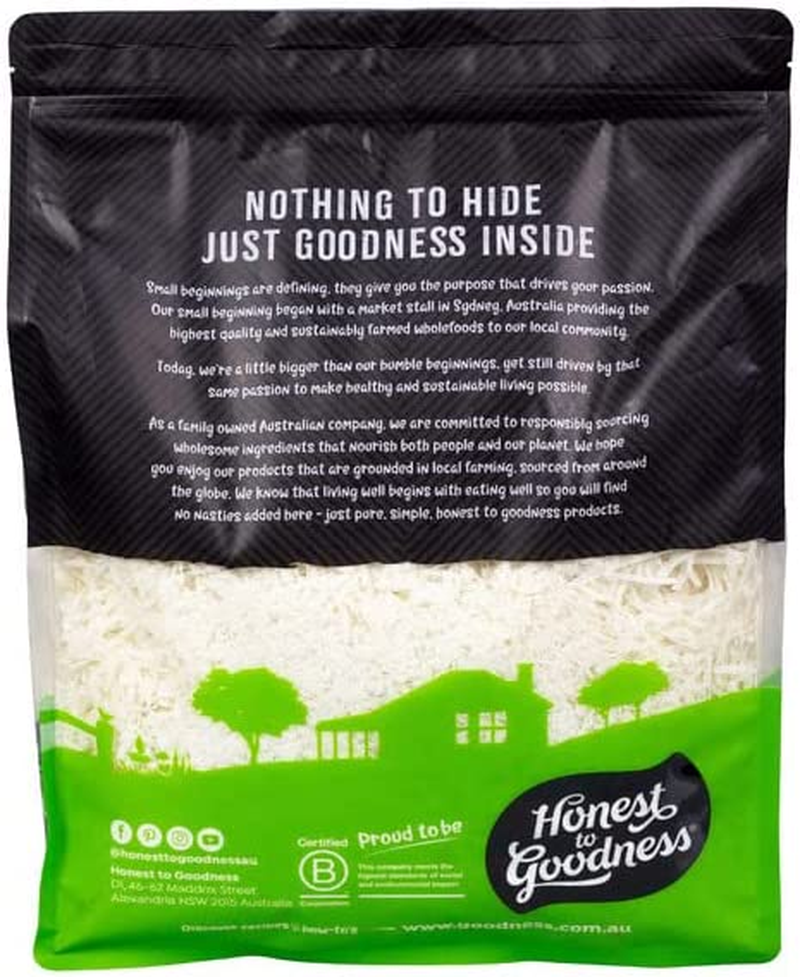 Honest to Goodness Organic Coconut Shredded, 2.5 Kg - Crafted from the Finest Organic Coconut Flesh. Simply Dried and Shredded, Preserving Their Natural Flavor and Aroma. image number 6