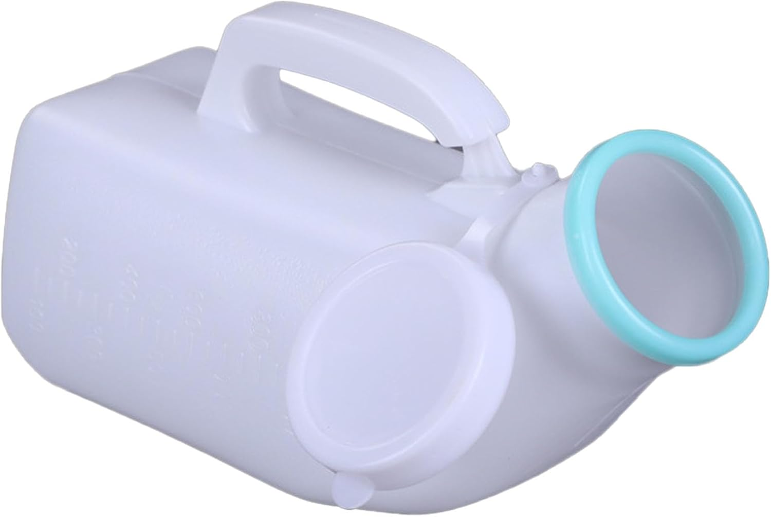 1200Ml Portable Urinal for Men,Large Capacity Urine Bottle with Lid, Easy-To-Use Pee Bottle for Elderly, Travel & Night Use, Clear Measurement Markings, Anti-Spill Design, Lightweight & Durable with Handle,Perfect for Those with Limited Access to Toilets(White） image number 1