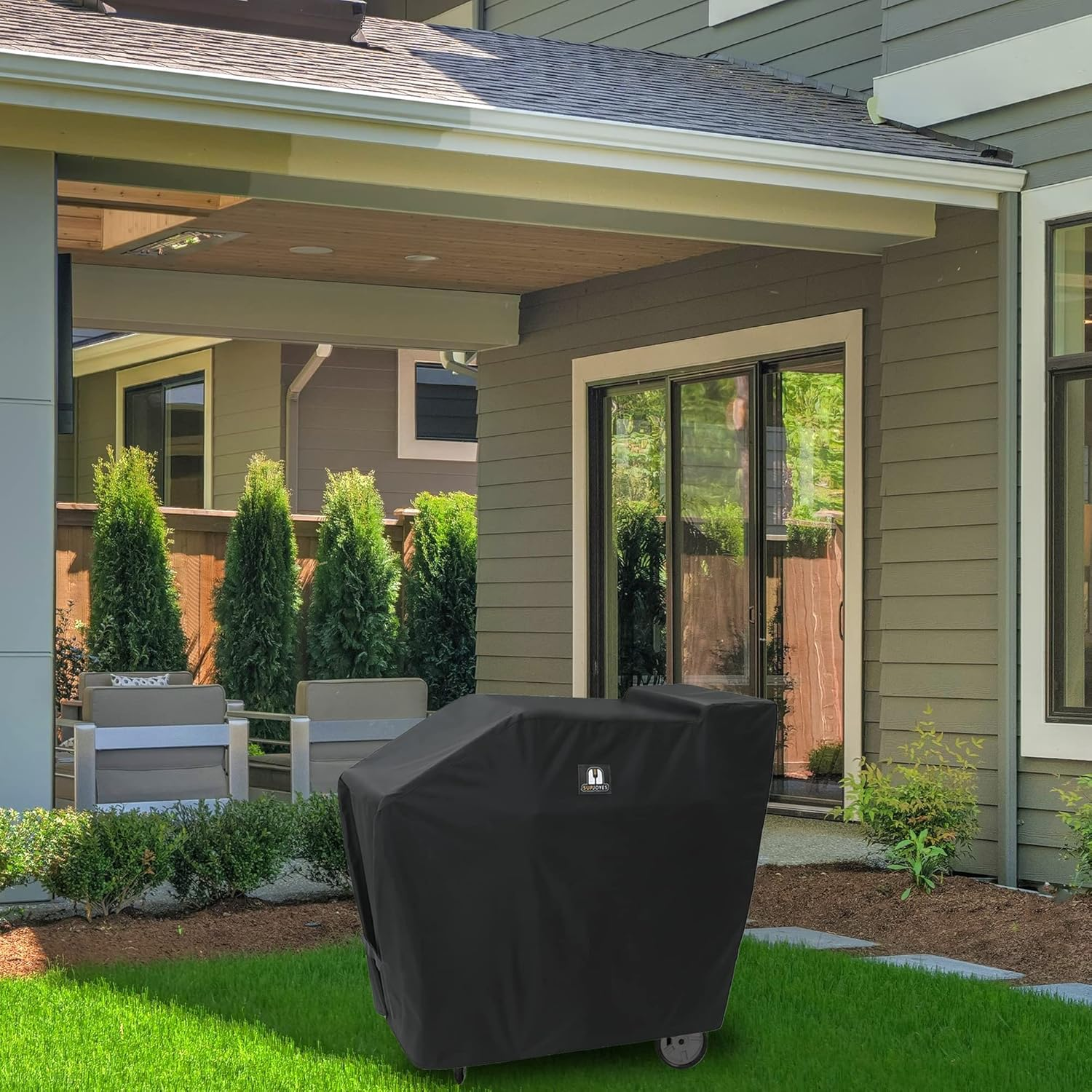 SUPJOYES Grill Cover for Masterbuilt 560/800 Gravity Series Digital Charcoal Grill and Smoker, Heavy Duty Waterproof BBQ Cover for MB20080220 Gravity Series image number 2