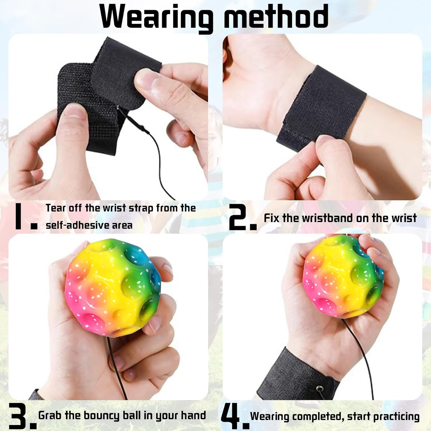 LUKIUP Children'S Jump Ball with String