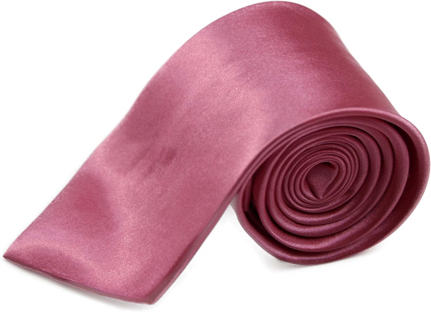 Mens Pink 8Cm Plain Neck Tie
