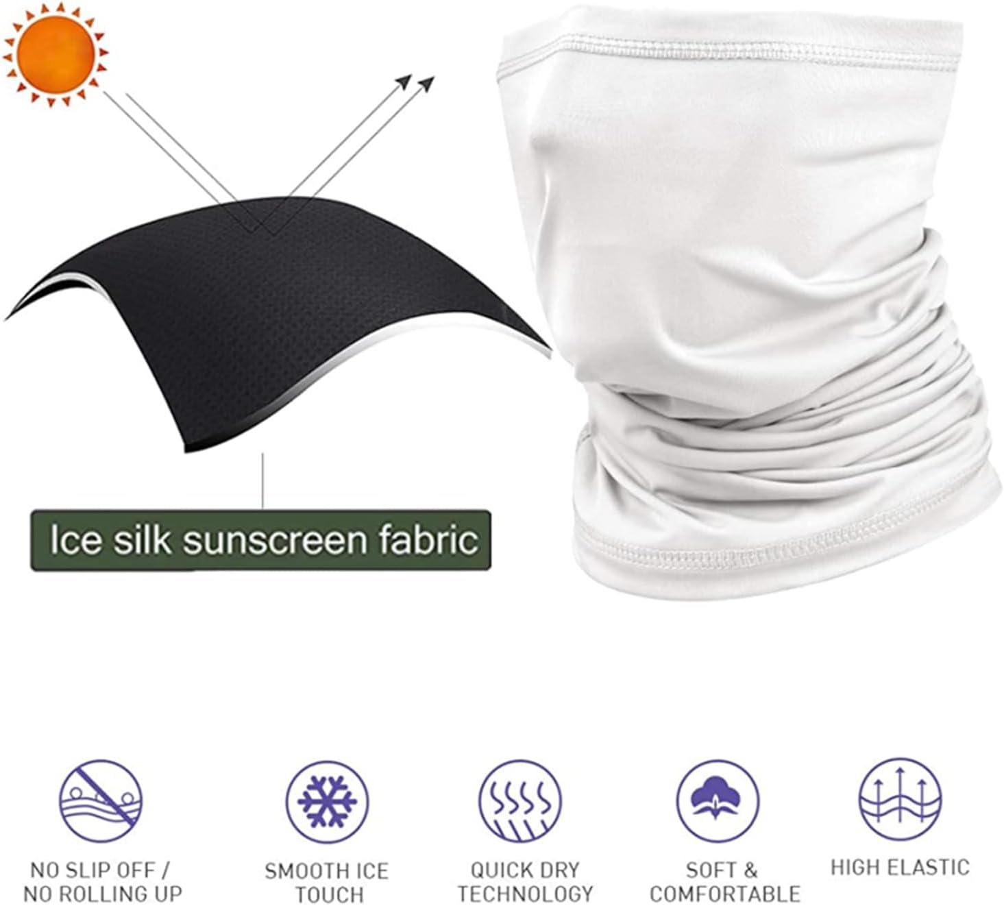 UV Protection Cycling Scarf Half Face Mask Balaclava Motorcycle Neck Cover image number 6