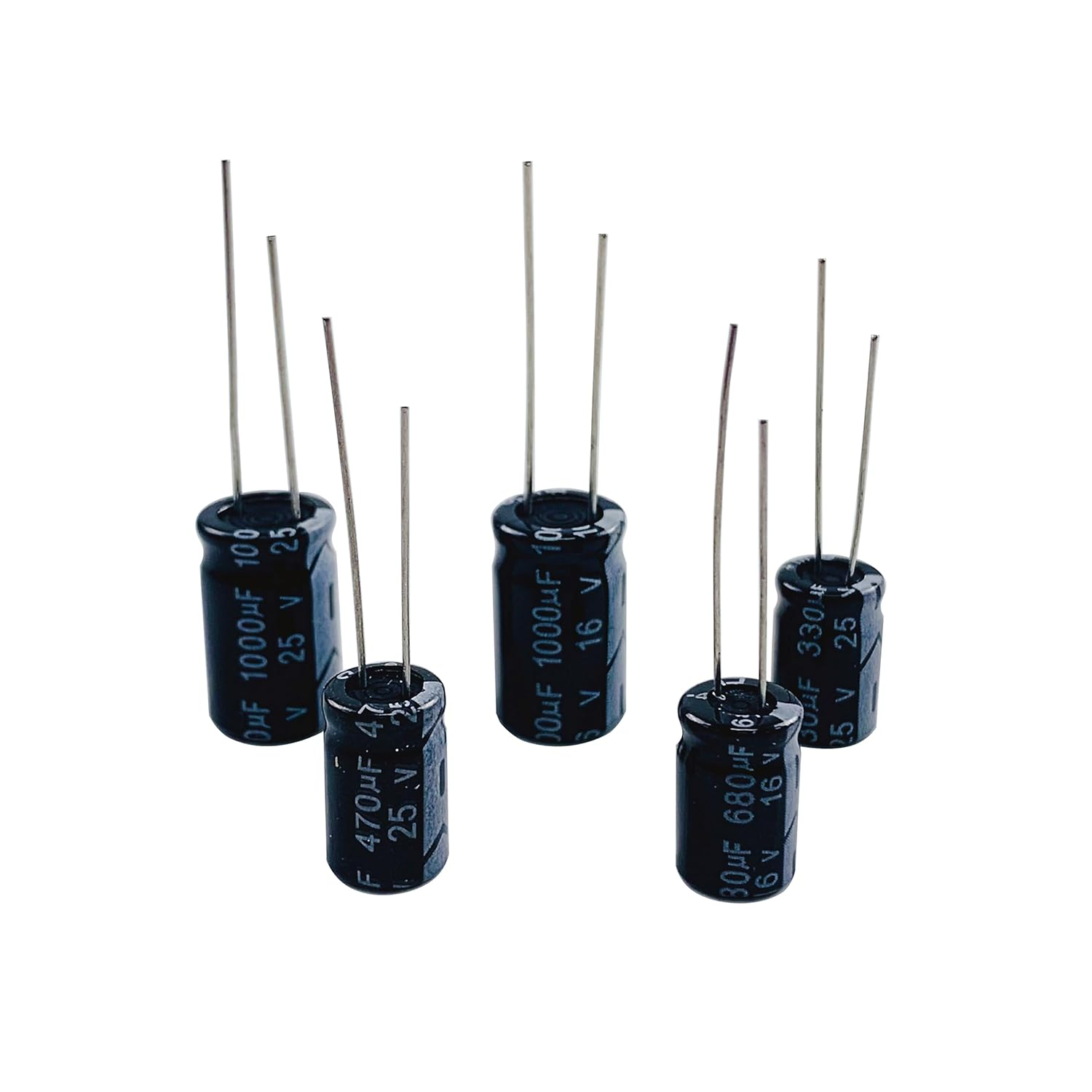 PANMILED 35 Values 700 Pieces Aluminum Electrolytic Capacitor Assortment Kit 0.1Uf-1000Uf 10V 16V 25V 50V Direct Insertion Aluminum Electrolytic Capacitor Series image number 4