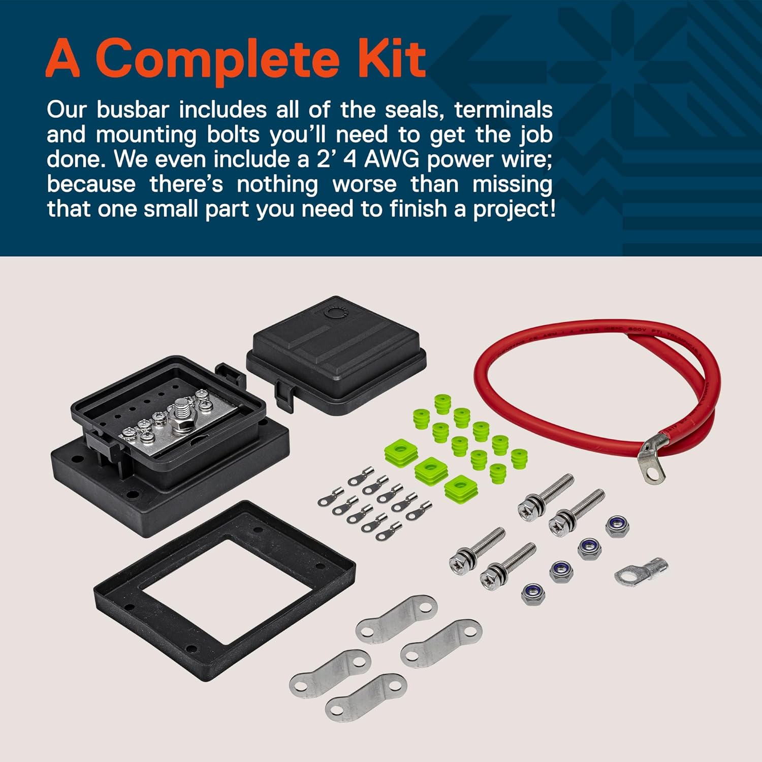 Waterproof Ground Power Distribution Terminal Block Battery Bus Bar [Max. 300V AC/48V DC] [IP65] [Positive/Negative] Insulated Busbar for 12V Automotive Auto Vehicle Marine Car Trailer RV Boat image number 4