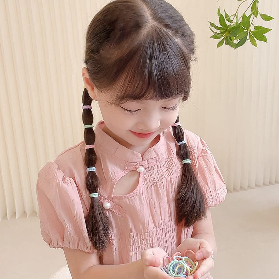 Pack of 200 Girls Hair Bobbles Colourful Elastic Hair Bobbles Small Elastic Hair Bobbles Ponytail Holder Small Girls Children Hair Accessories image number 1